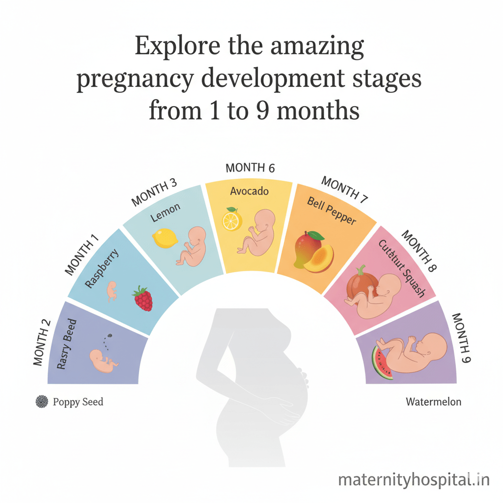 Explore the amazing pregnancy development stages from 1 to 9 months